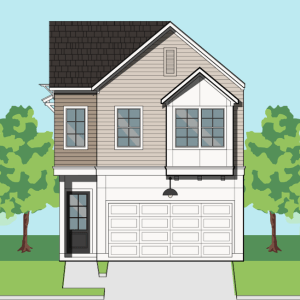 Two Story Townhome Plan F1214 B