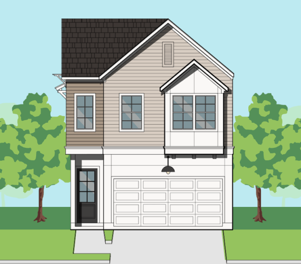 Two Story Townhome Plan F1214 B