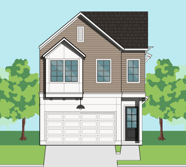 Two Story Townhome Plan F1214 B