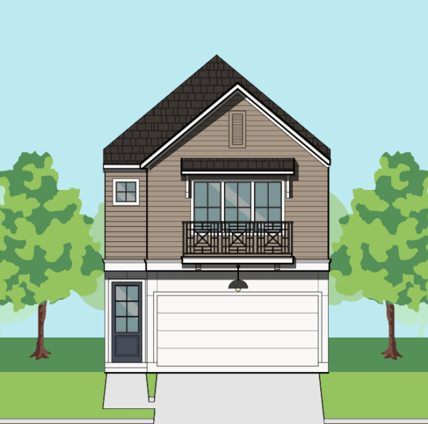 Two Story Townhome Plan F1214 C1.1