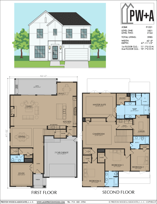 Two Story Urban Home Plan F1221