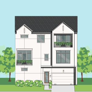 Three Story Townhome Plan F1222