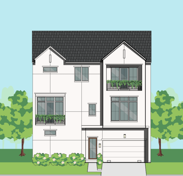 Three Story Townhome Plan F1222
