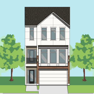 Three Story Townhome Plan F1228 A1.1