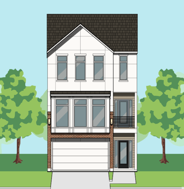 Three Story Townhome Plan F1228 A1.1