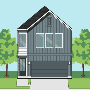 Two Story Townhome Plan F1229 A1
