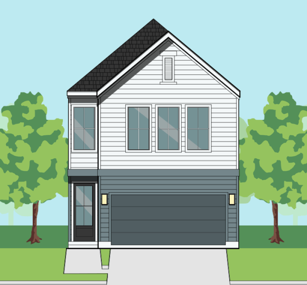 Two Story Townhome Plan F1229 A1