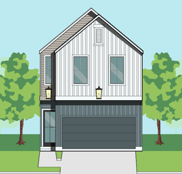Two Story Townhome Plan F1229 B1.1