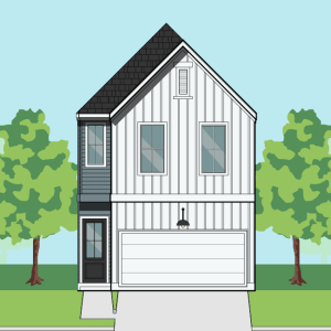 Two Story Townhome Plan F1229 C1