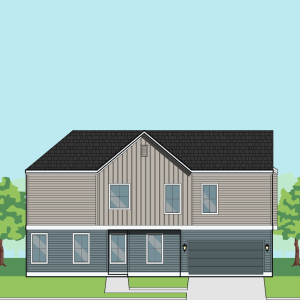 Two Story Townhome Plan F1229 E2.1