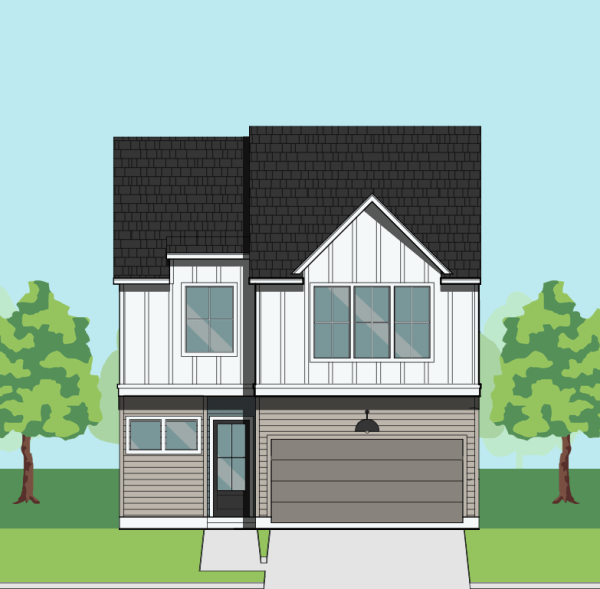 Two Story Townhome Plan F1229 F1