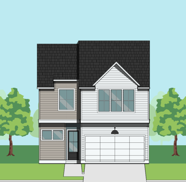 Two Story Townhome Plan F1229 F1