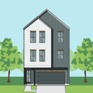 Three Story Townhome Plan F1230 A1.1