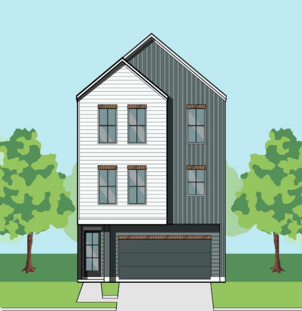 Three Story Townhome Plan F1230 A1.1