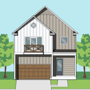 Two Story Townhome Plan F1239 A1.1