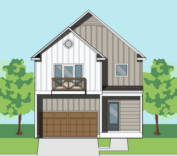Two Story Townhome Plan F1239 A1.1