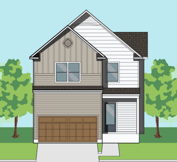 Two Story Townhome Plan F1239 B1.1
