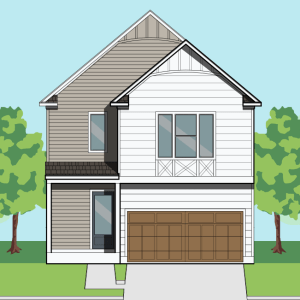 Two Story Townhome Plan F1239 D1.1