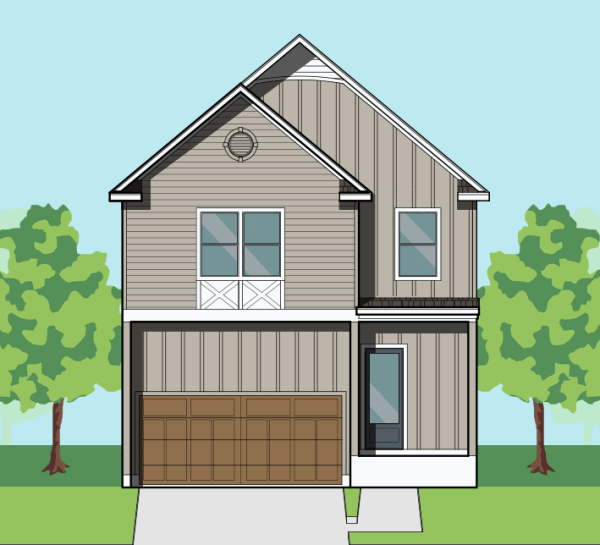 Two Story Townhome Plan F1239 F1