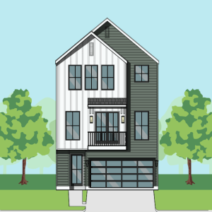 Three Story Townhome Plan F1244 A1.1