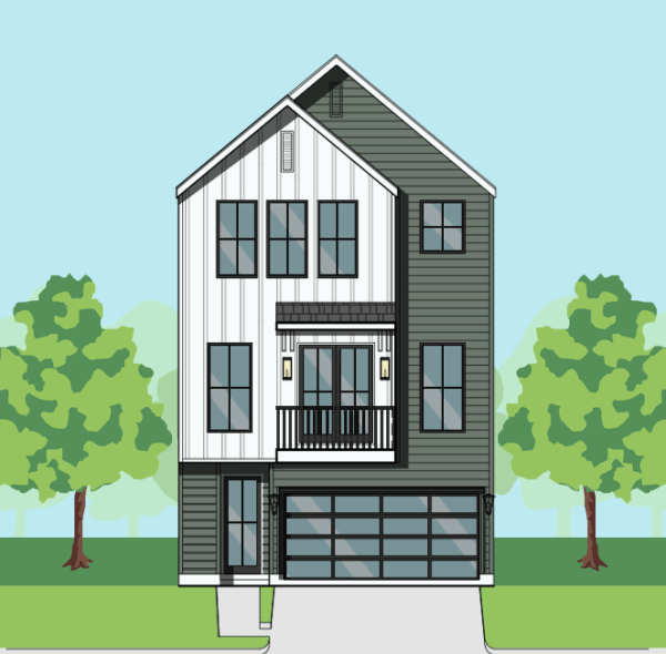 Three Story Townhome Plan F1244 A1.1