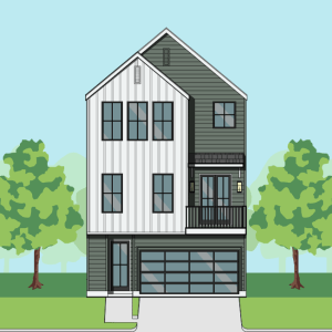 Three Story Townhome Plan F1244 A2.1