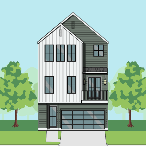 Three Story Townhome Plan F1244 A2.1