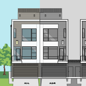 3 1/2 Story Townhome Plan F1255 A1