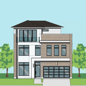 2 1/2 Story Urban Home Plan F1265