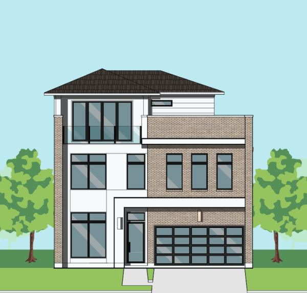 2 1/2 Story Urban Home Plan F1265