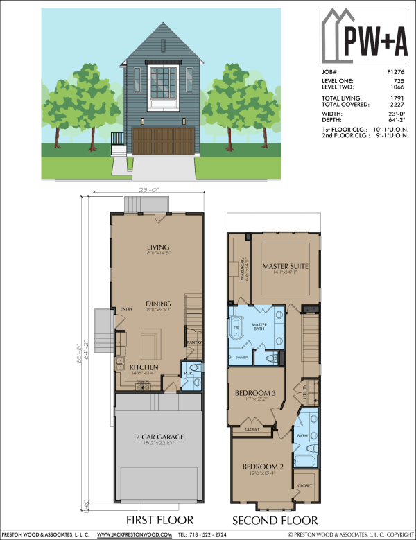 Two Story Townhome Plan F1276