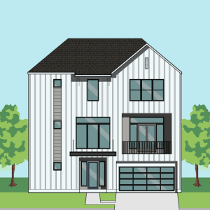 Three Story Townhome Plan F1281 B1
