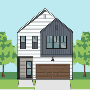 Two Story Townhome Plan F1283 A1.1