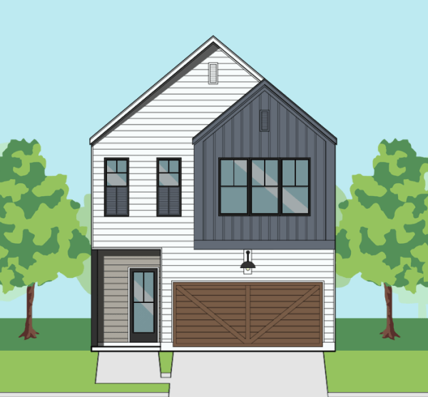 Two Story Townhome Plan F1283 A1.1