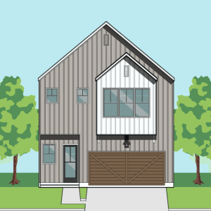 Two Story Townhome Plan F1292 B1.1