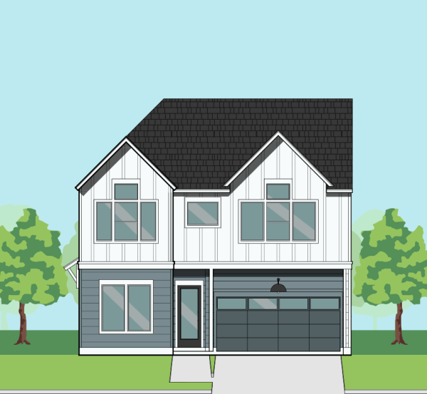Two Story Townhome Plan F1294 A1.1