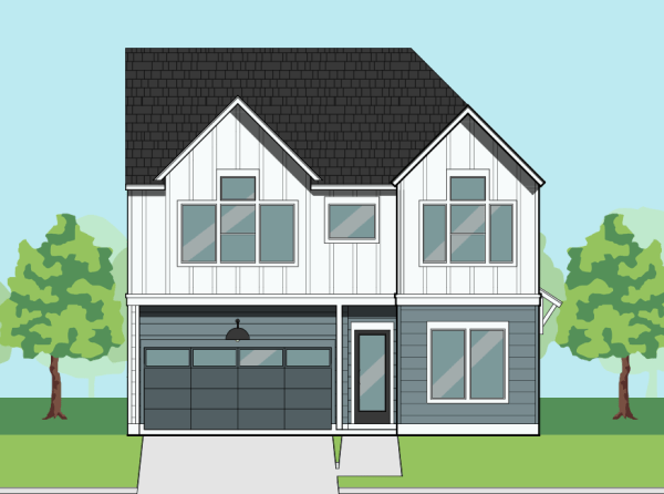 Two Story Townhome Plan F1294 A1.1