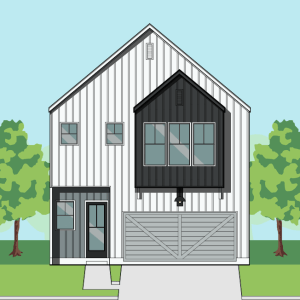 Two Story Townhome Plan F1301 A1.1