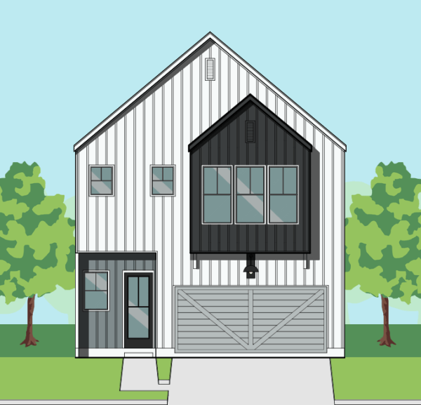 Two Story Townhome Plan F1301 A1.1