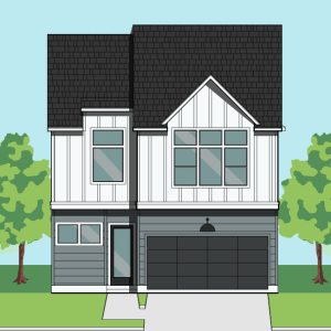 Two Story Townhome Plan F1301 B1.1