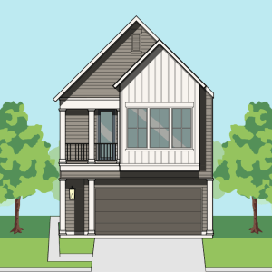 Two Story Townhome Plan F1305 A1.1