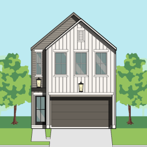 Two Story Townhome Plan F1305 B1