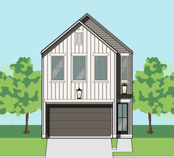 Two Story Townhome Plan F1305 B1