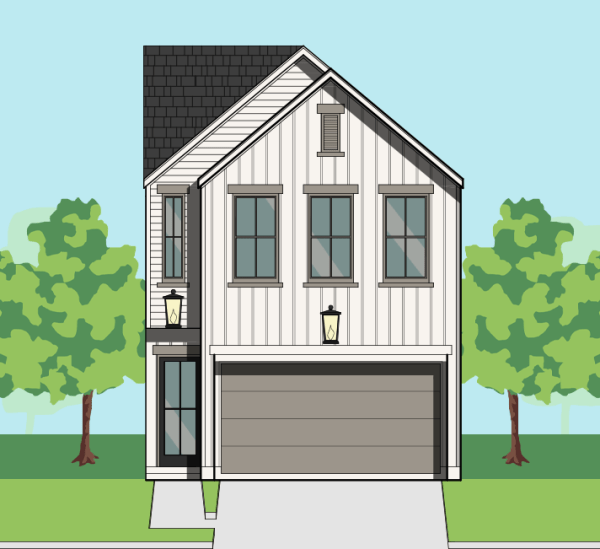Two Story Townhome Plan F1305 B1