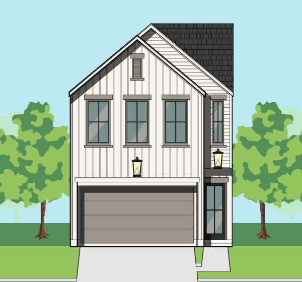 Two Story Townhome Plan F1305 B1