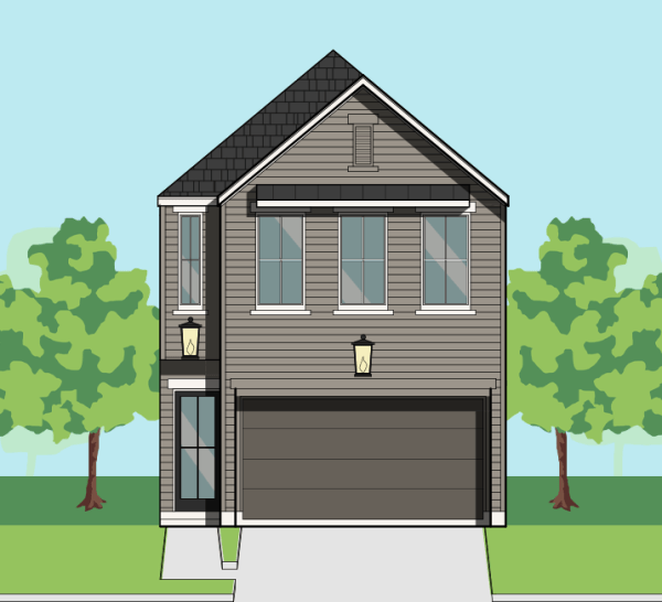 Two Story Townhome Plan F1305 B1