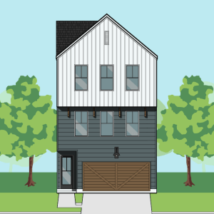 Three Story Townhome Plan F1322 A1