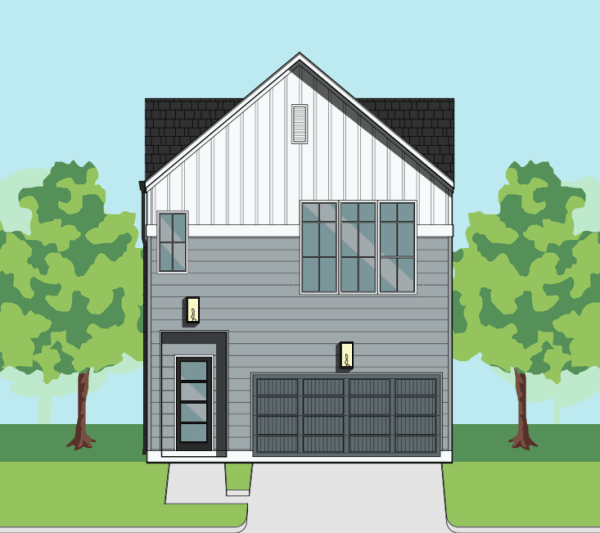 Two Story Townhome Plan F2010 B1.1
