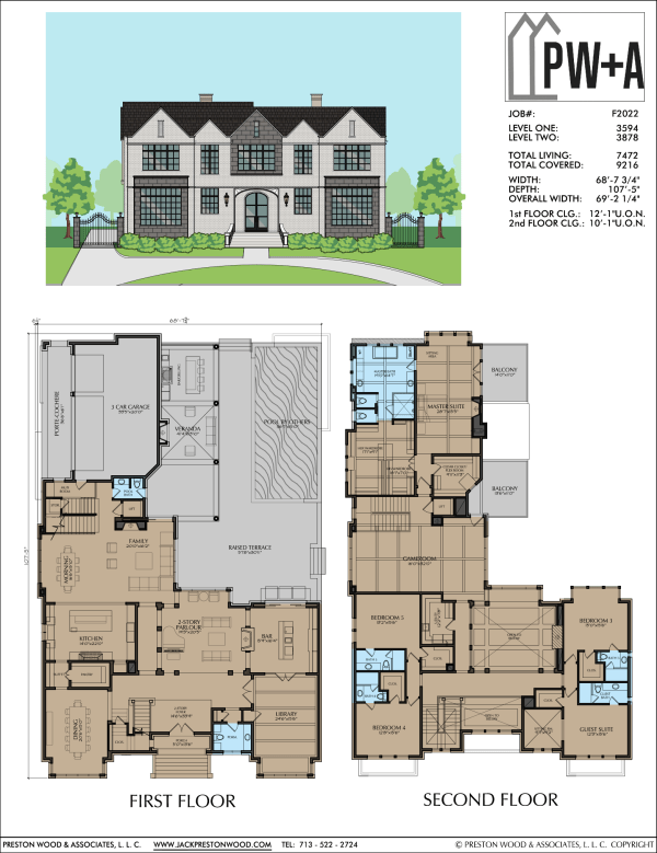Two Story Home Plan F2022