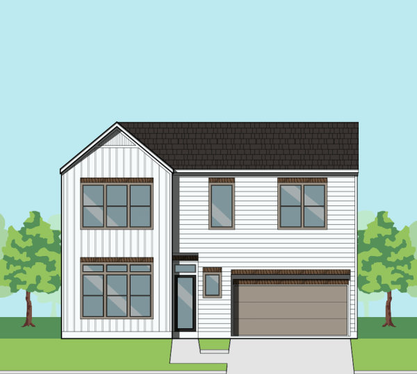 Two Story Townhome Plan F2069 A1.2